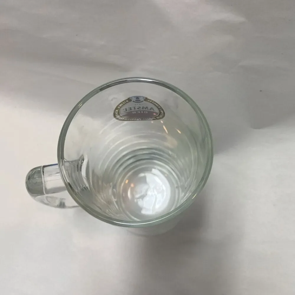 Amstel Beer Bier 20oz Stein Clear Glass with Logo